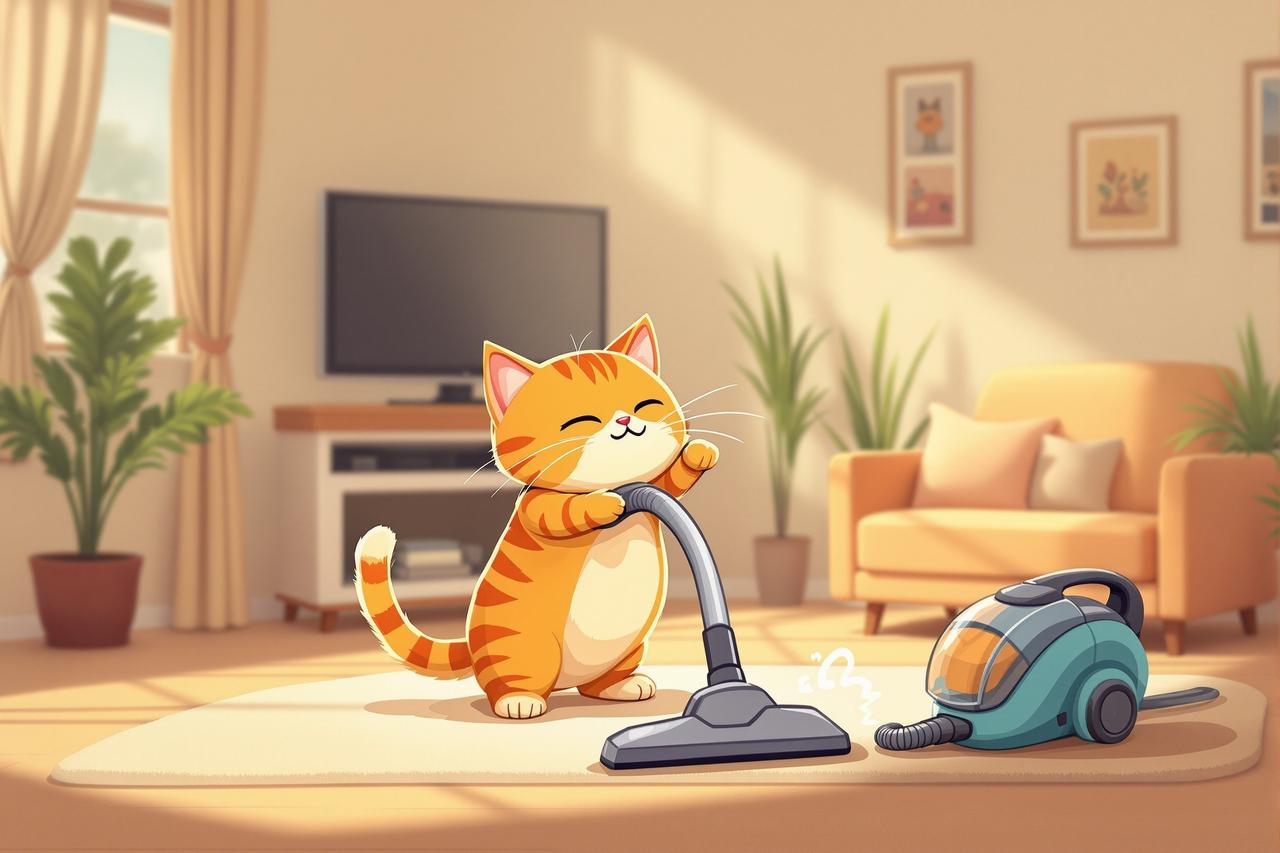 红果网网 - 《喵星人入侵》第38集：猫咪大战吸尘器